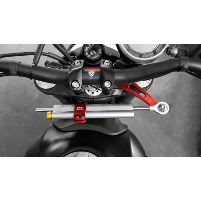 CNC Racing シーエヌシーレーシング ステアリングダンパープラケット カラー：レッド Scrambler Classic Full Throttle Icon Urban Enduro DUCATI ドゥカティの画像