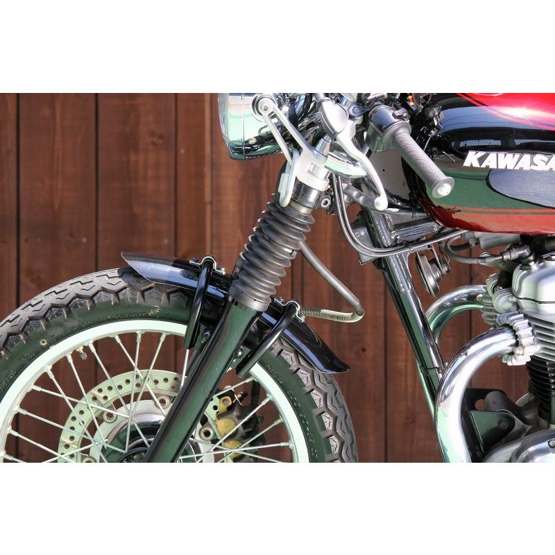 GOODS グッズ パイプワークフロントフェンダー W400 W650 W800 KAWASAKI カワサキ フロントフェンダー フェンダー関連 外装_1