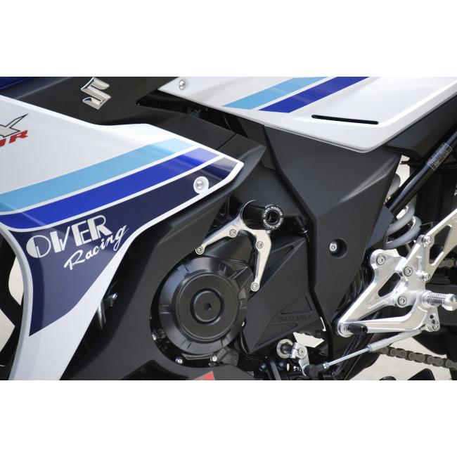 OVER オーヴァー レーシングスライダー カラー：シルバー GSX250R SUZUKI スズキ エンジンスライダー・フレームスライダー フレームの画像
