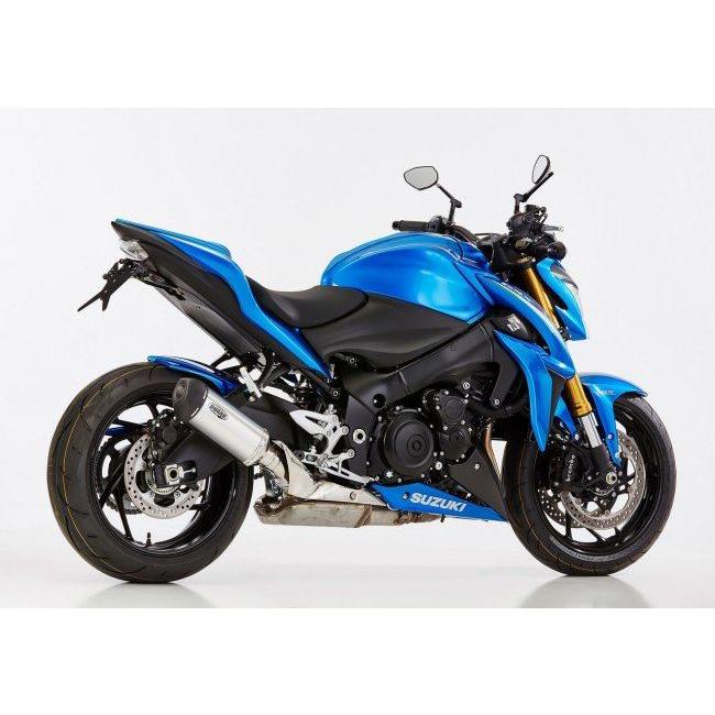 SHARK シャーク DSX-5 スリップオンマフラー 素材：ポリッシュアルミ／エンドキャップ コートステンレス マットブラック （カラー：シルバー) GSX-S 1000 1000F