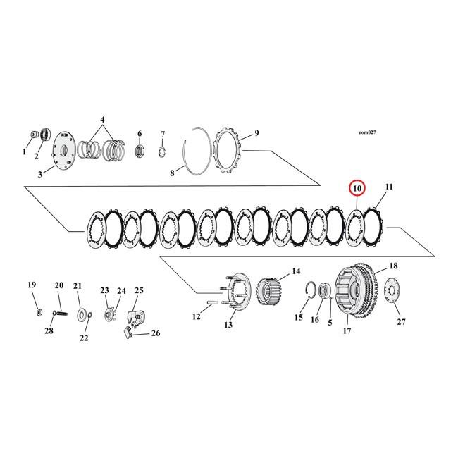 ALTO PRODUCTS アルトプロダクツ STEEL CLUTCH PLATE SET 71-E84 XL(NU) HARLEY-DAVIDSON ハーレーダビッドソン その他クラッチオプション・補修部品 駆動系