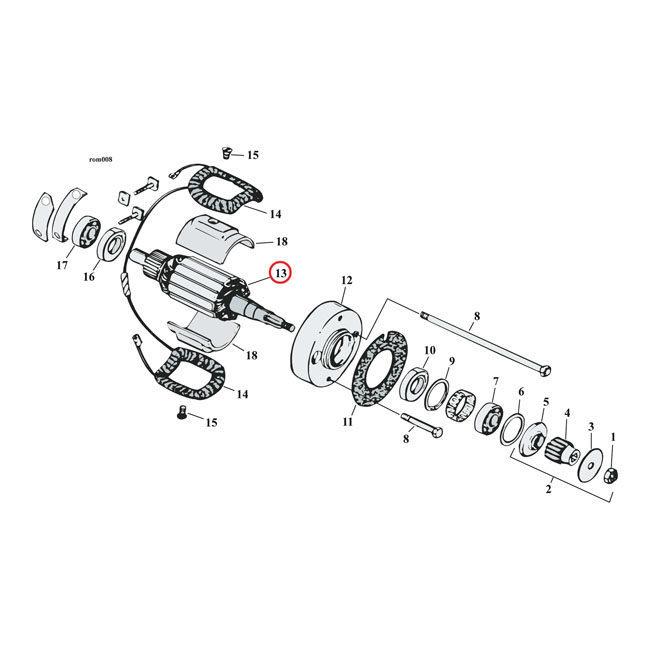 SAMWEL サムウェル アーマチュア ジェネレーター 6V【ARMATURE GENERATOR 6-VOLT】 32-57 BT 54-57 KH XL(NU) HARLEY-DAVIDSON ハーレーダビッドソン 電装系