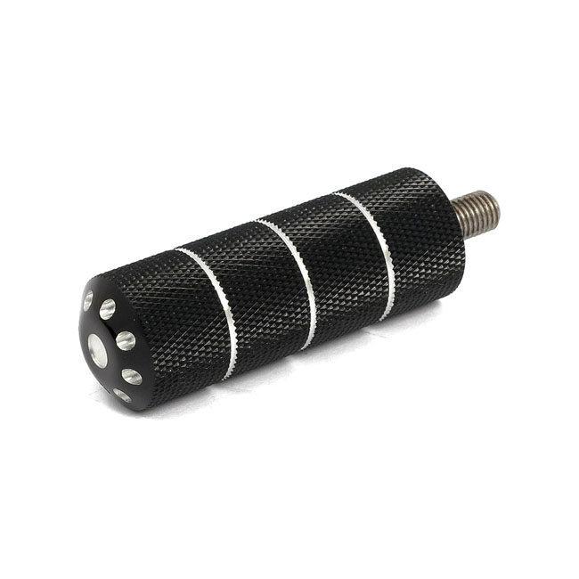 ブランド登録なし - MCS エムシーエス BOMBER シフトペグ 置き目ネットボール 軽銀 【BOMBER SHIFT PEG KNURLED ALUMINUM】 COLOR：BLACK フットペグ 足どり 足回転運動 ステップ、ペダル-バイク
