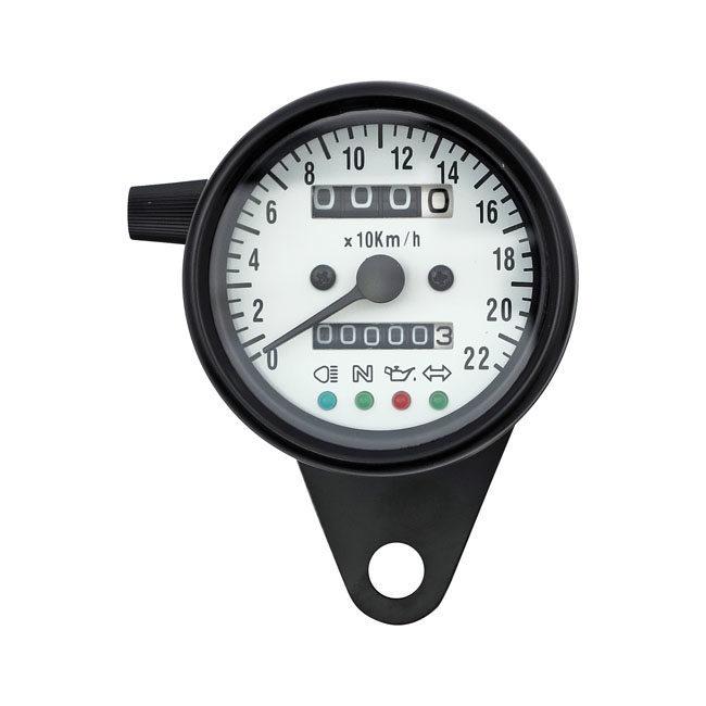 ブランド登録なし - MCS エムシーエス LEDミニ速力度 2：1KMH【LED MINI SPEEDO2：1 KMH】 COLOR：BLACK HOUSING／WHITE FACE HARLEY-DAVIDSON ハーレーダビッドソン 電装系 バイク-スピードメーター-車、バイク、自転車