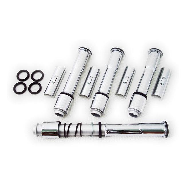 MCS エムシーエス コンプリート プッシュロッドカバーキット【COMPLETE PUSHROD COVER KIT】 COLOR：CHROME 04-17 XL； 08-12(NU)XR1200 プッシュロッドカバー