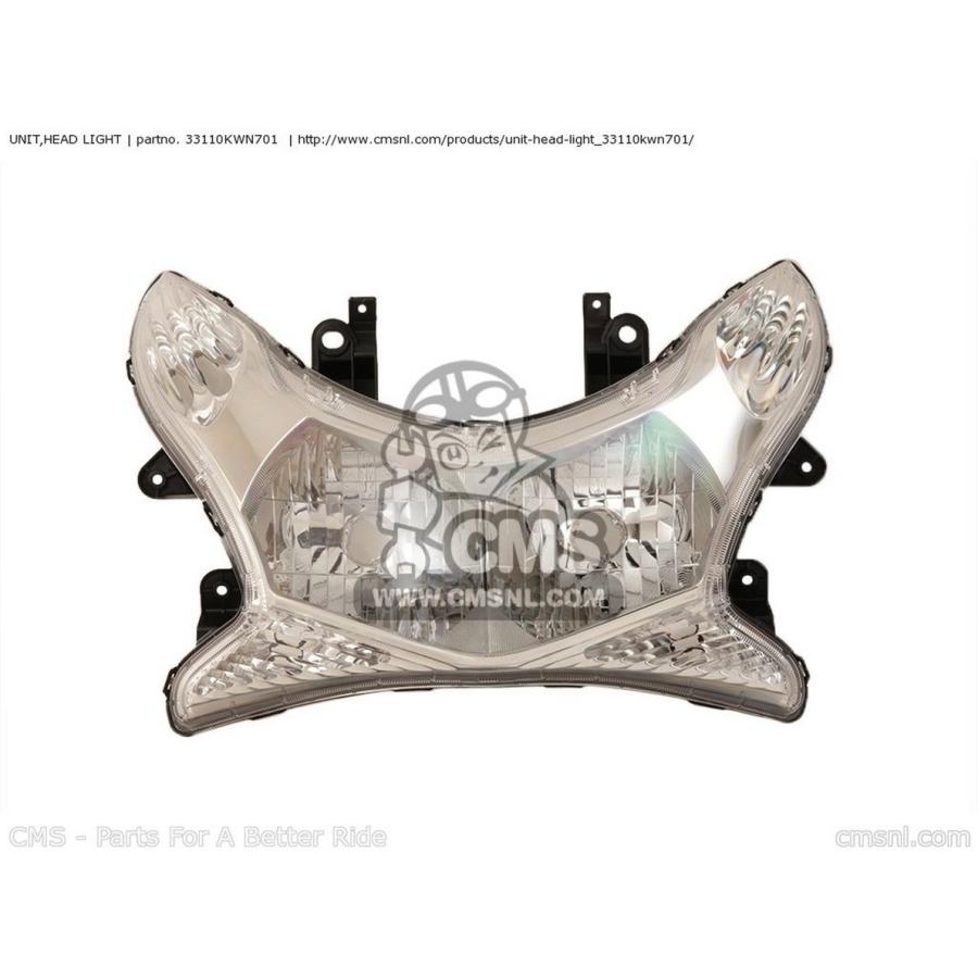 CMS シーエムエス UNIT，HEAD LIGHT WW125EX2 (A) AUSTRALIA ENGLAND EUROPEAN DIRECT SALES FRANCE KOREA WW125EX2A HONDA ホンダ ヘッドライト 灯火類 電装系