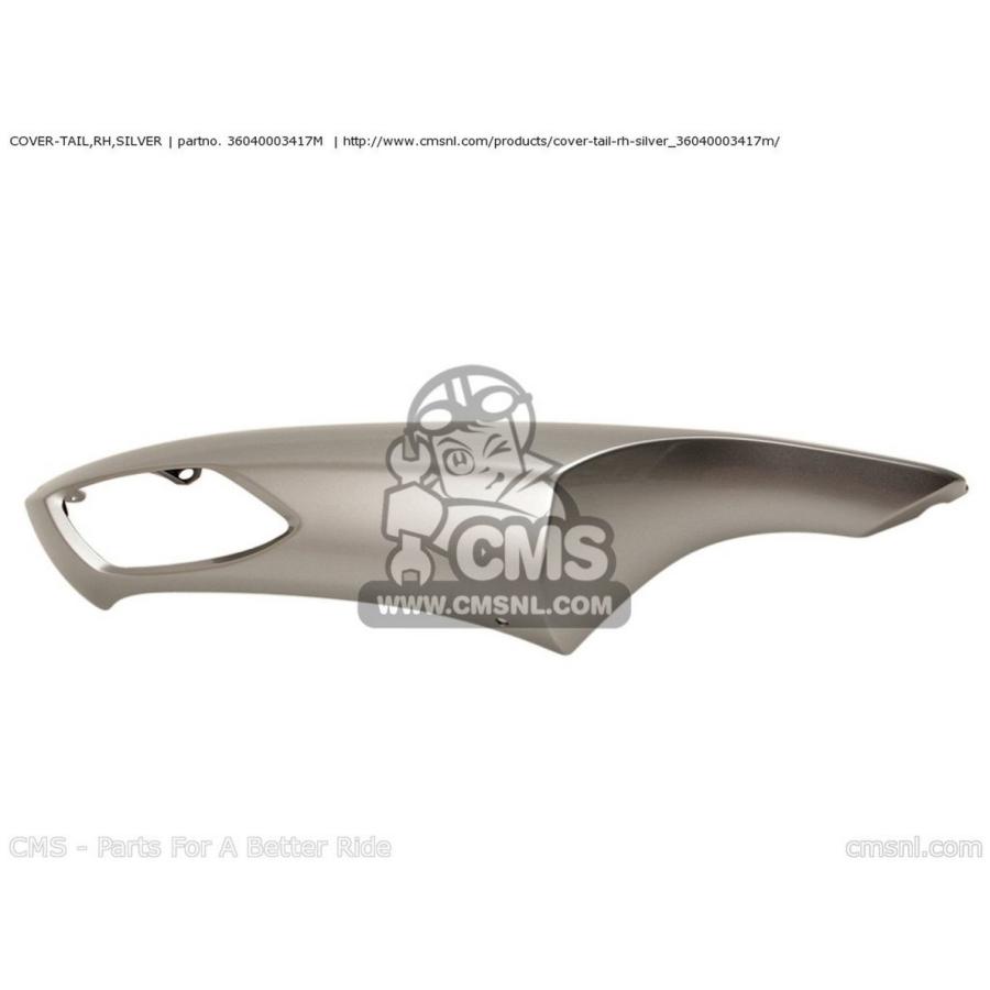 CMS シーエムエス COVER-TAIL，RH，SILVER ZX1400A7F NINJA ZX14 USA CALIFORNIA CANADA ZX1400C8F KAWASAKI カワサキ シートカウル・テールカウル カウル関連_1