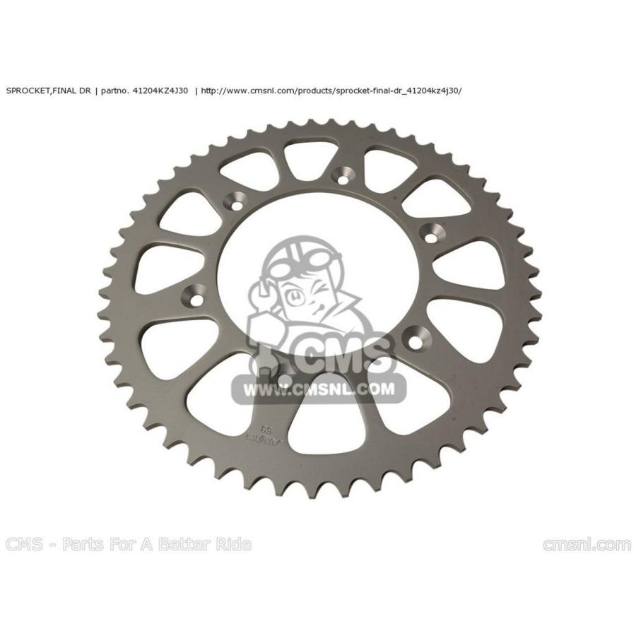 CMS シーエムエス SPROCKET，FINAL DR CR125R (1) AUSTRALIA CANADA / CMF EUROPEAN DIRECT SALES USA (3) (4) (5) (6) (7) CRF250X (8) (9) (B) TYPE 2