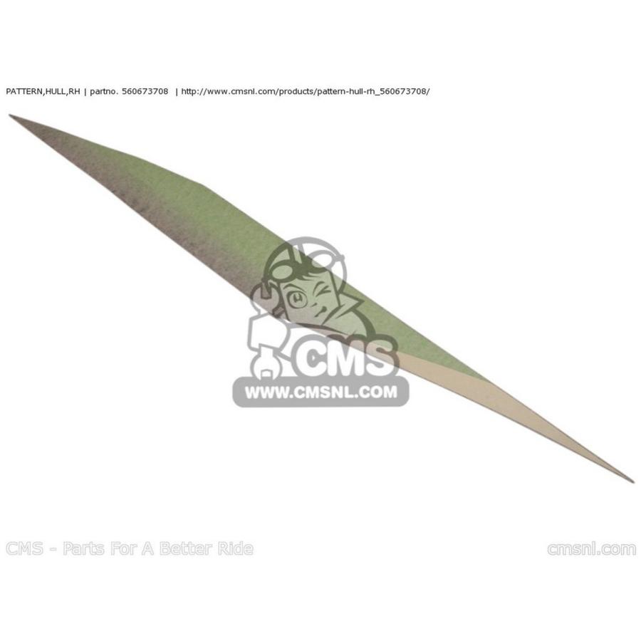 CMS シーエムエス PATTERN，HULL，RH JS800-A6F JETSKI800 SX-R 2006 USA KAWASAKI カワサキ ステッカー・デカール 外装