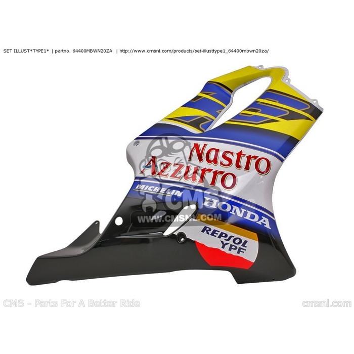 CMS シーエムエス SET ILLUST*TYPE1* CBR600FR HURRICANE (2) EUROPEAN DIRECT SALES HONDA ホンダ サイドカウル・サイドカバー カウル関連 外装