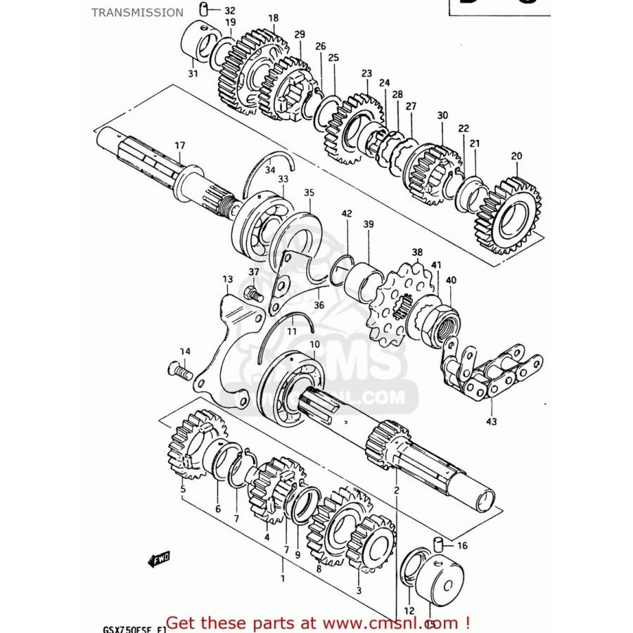 CMS シーエムエス (27600-19C00-112) CHAIN ASSEMBLY，DRIVE GS750E 1983 (D) USA (E03) GS750ES SUZUKI スズキ その他エンジンパーツオプション・補修部品