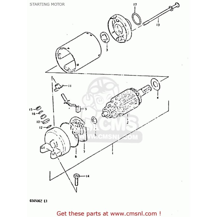 CMS シーエムエス (31100-30B00-H17) MOTOR ASSEMBLY，STARTING SUZUKI