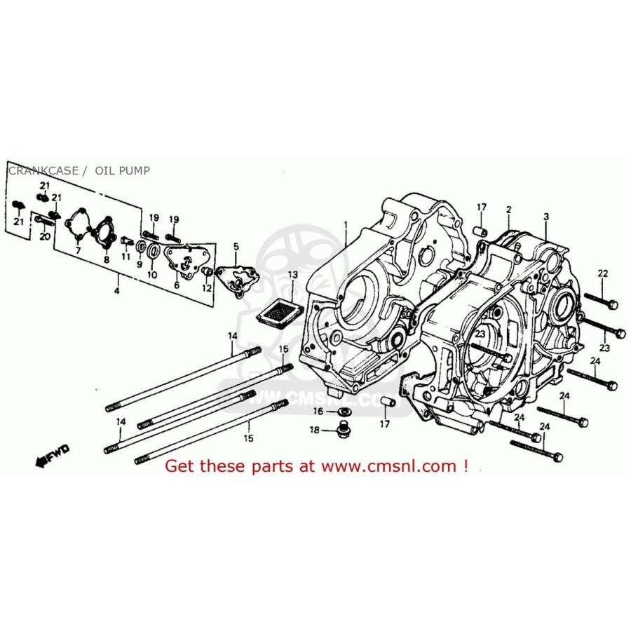 CMS シーエムエス (11100GB4010) CRANKCASE，R HONDA ホンダ クランクケース エンジンパーツ エンジン