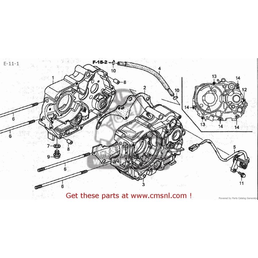 CMS シーエムエス CRANK CASE COMP，R C50BN (8) AA01-170 JAPAN (JDM