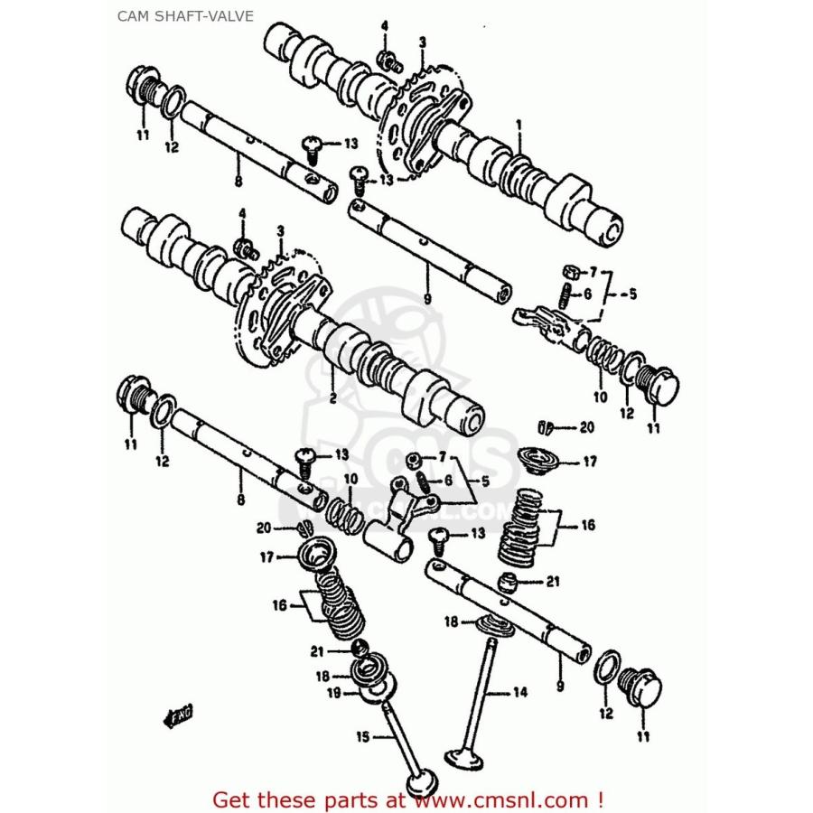 CMS シーエムエス (1272132C01) CAMSHAFT，EXHAUST SUZUKI スズキ カムシャフト エンジンパーツ エンジン