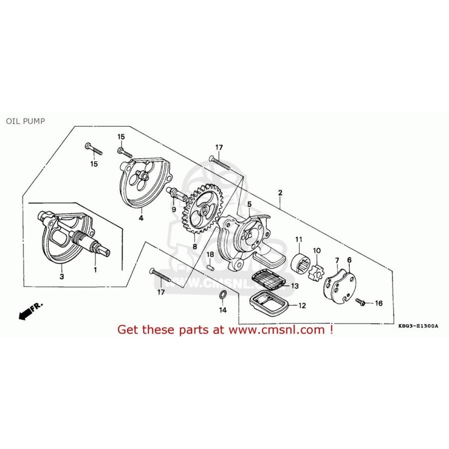 CMS シーエムエス (15100-KBG-900) PUMP，ASSY OIL HONDA ホンダ オイルポンプ エンジンパーツ エンジン