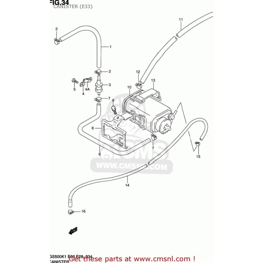 CMS シーエムエス CANISTER ASSY，CHARCOAL SUZUKI スズキ その他キャブレターオプション・補修部品 吸気関連 エンジン