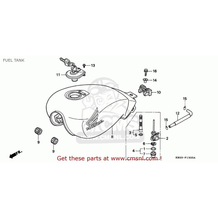 CMS シーエムエス SET ILLUST*TYPE5* CB250 NIGHTHAWK 1993 (P) SINGAPORE / KPH HONDA ホンダ ガソリンタンク タンク関連 外装