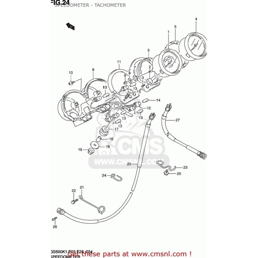 ブランド登録なし - CMS シーエムエス SPEEDOMETER GS500 2001 (K1) USA (E03) 2002 (K2) SUZUKI スズキ 迅速さ米突 メーター・インジケーターかかわり合い 電装系 車、バイク、自転車-メーター、インジケーター