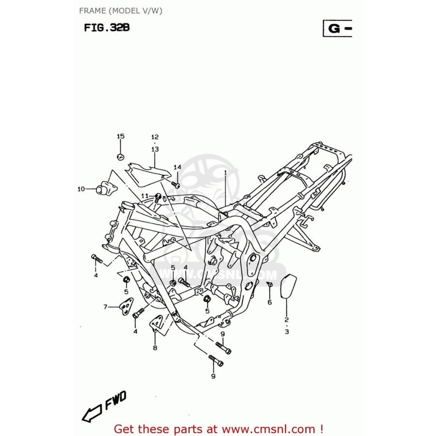 CMS シーエムエス (4110026E5128V) FRAME (RED) SUZUKI スズキ フレーム
