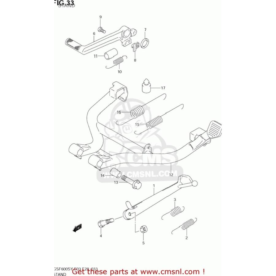 ブランド登録なし - CMS シーエムエス STAND，CTR GSF600S BANDIT 2000 (Y) USA (E03) 2001 (K1) 2002 (K2) 2003 (K3) SUZUKI スズキ 真っただ中照明ランプ・メイン照明ランプ 枠組み 車、バイク、自転車-スタンド