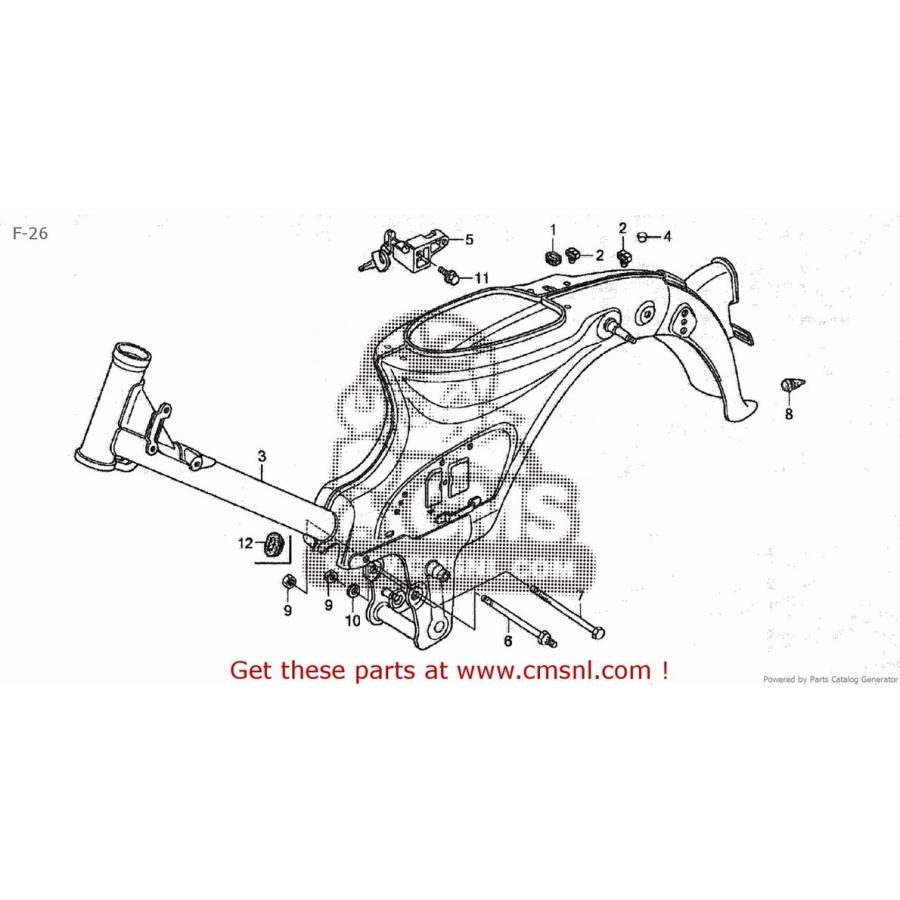 CMS シーエムエス ボディ COMP、＊PB186＊(JDM) C50BN (2) AA01-130 JAPAN (JDM) (5) AA01-150 (7) AA01-160 HONDA ホンダ フレーム