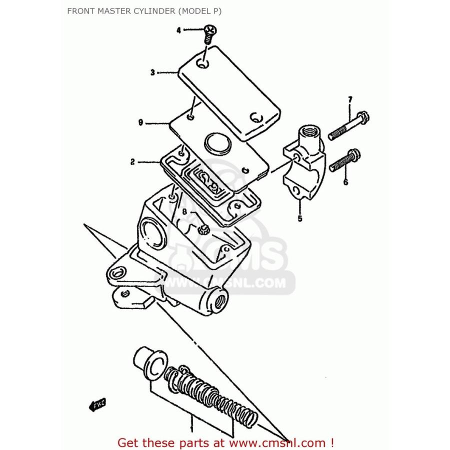 CMS シーエムエス CYLINDER ASSY，FR MASTER GSF400 1991 (M) (E02 E04 E16 E21 E22 E24 E25 E34 E53) 1992 (N) E30 1993 (P) SUZUKI スズキ ブレーキ