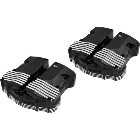 Ken’s factory ケンズファクトリー ロッカーカバー カラー：ブラック＆マシーンカット仕上げ Milwaukee Eight HARLEY-DAVIDSON ハーレーダビッドソン エンジン