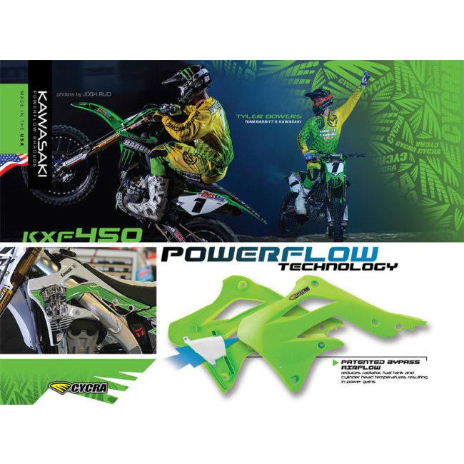 CYCRA サイクラ パワーフローインテークラジエターシュラウド カラー：ブラック KXF450 KAWASAKI カワサキ ラジエーター 冷却関連 エンジンの画像