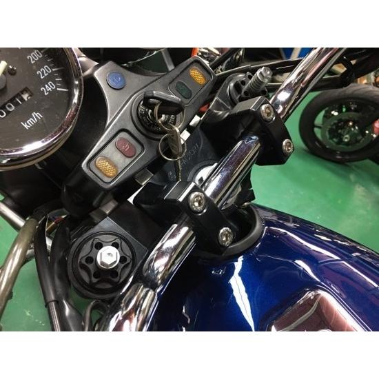 K-FACTORY ケイファクトリー フロントフォークトップキャップ カラー：スーパーブラック ZEPHYR750 KAWASAKI カワサキ フロントイニシャルアジャスター 足回り_1
