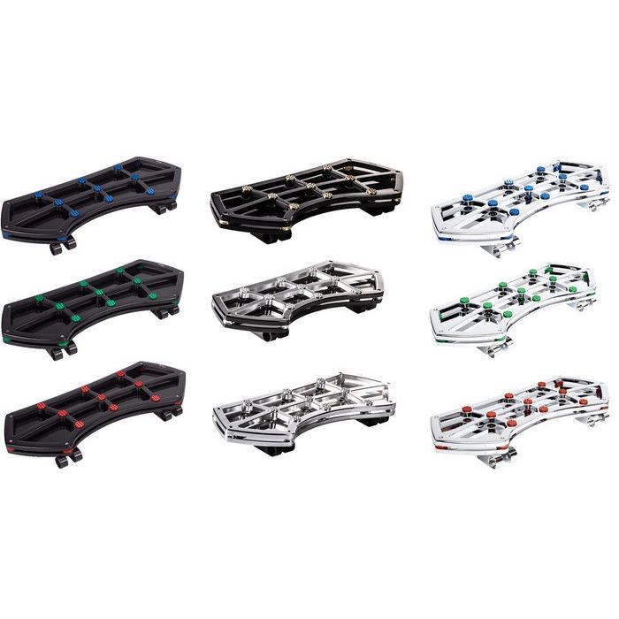 Vity’s Design ビティズデザイン DIAMOND ダイアモンドフロントフロアボード 仕上げ(フロアボード／スキッドプルーフ(丸のパーツ))：フルブラック／レッド