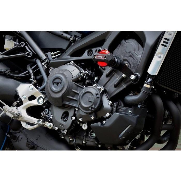 RIDEA リデア フレームスライダー メタリックタイプ カラー：チタン MT-09 トレーサー XSR900 YAMAHA ヤマハ エンジンスライダー・フレームスライダー フレームの画像