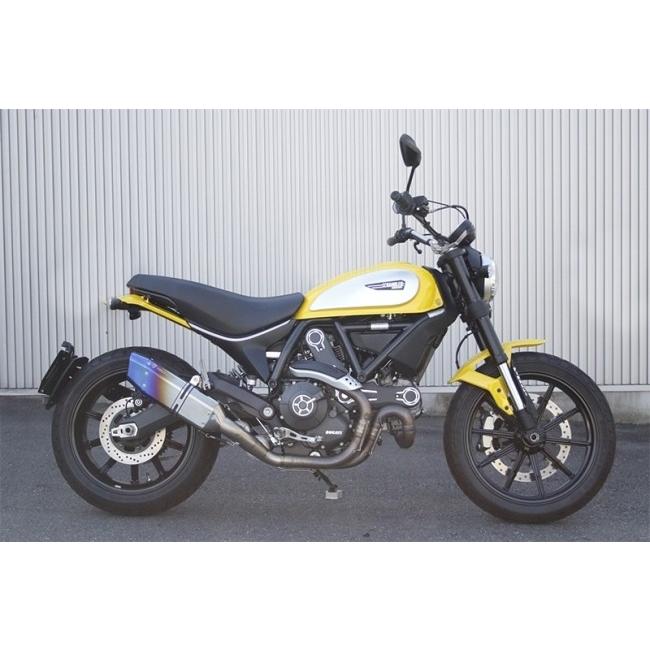TRICKSTAR トリックスター スリップオンマフラー IKAZUCHI (イカヅチ) ショート 政府認証 サイレンサータイプ：焼チタン SCRAMBLER DUCATI ドゥカティ マフラー_1