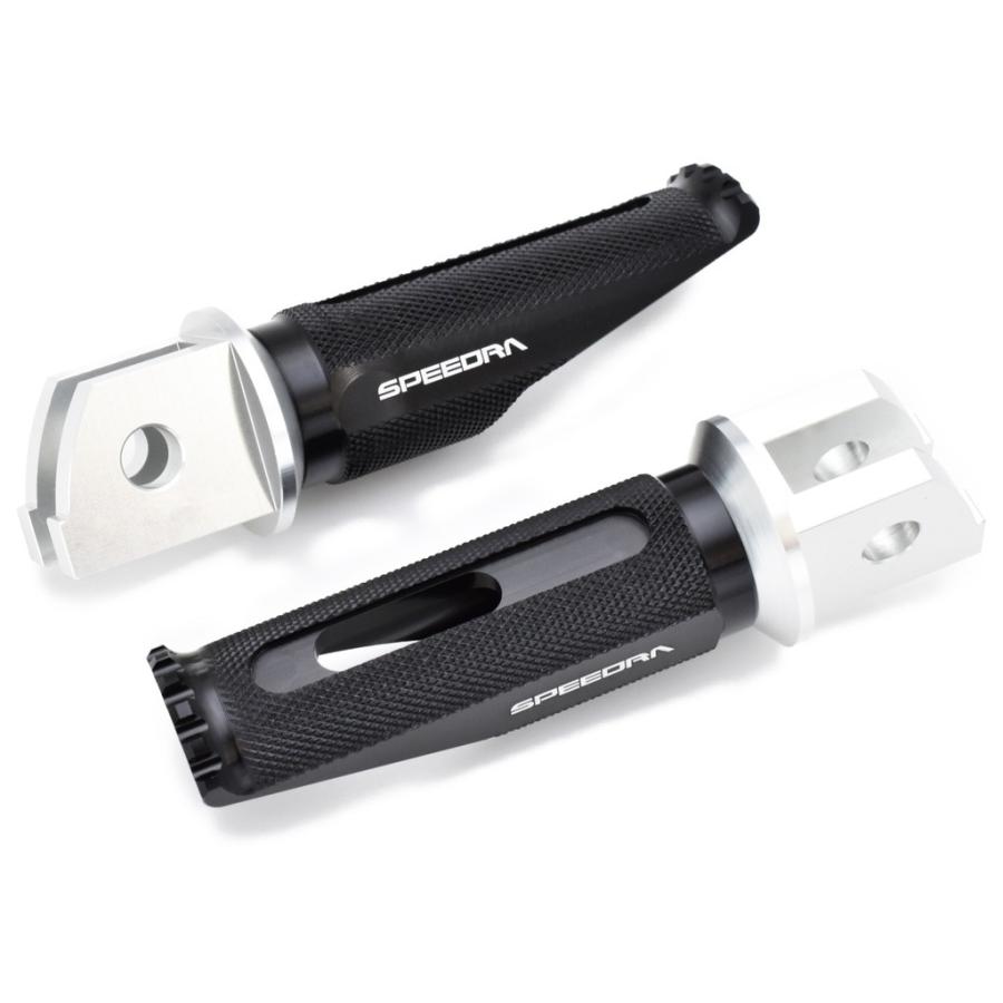 SPEEDRA スピードラ アルミ削り出しステップ レーシングタイプ ステップバーカラー：ブラック / 取付部カラー：シルバー KAWASAKI カワサキ ステップバー | SPEEDRA