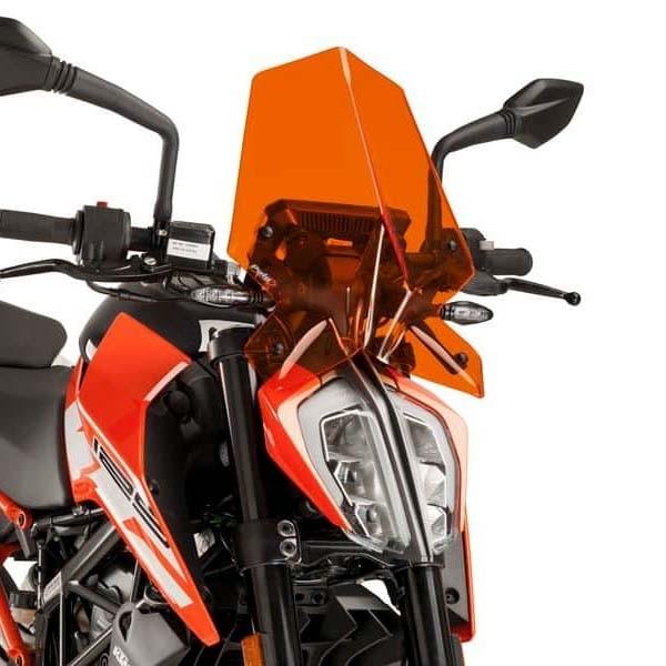 Puig プーチ ニュージェネレーションNKスクリーン(SPORT) カラー：オレンジ 125DUKE 390DUKE KTM KTM KTM KTM｜webike02｜05