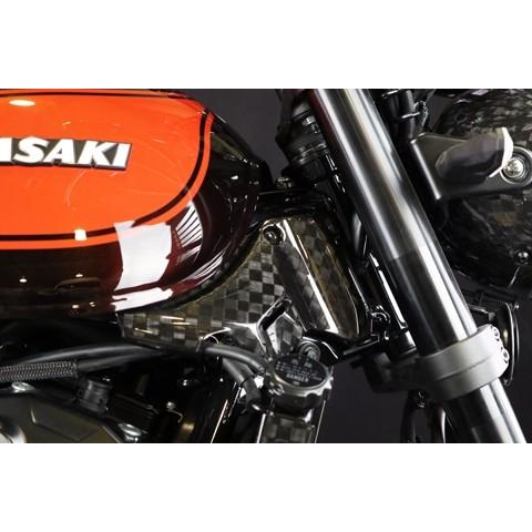 A-TECH エーテック フロントフレームカバー 素材：平織ドライカーボン(CDC) Z900RS KAWASAKI カワサキ その他汎用外装部品・ドレスアップパーツ 外装_1