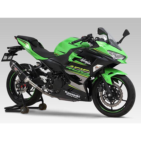 超美品 ヨシムラ R-77Sサイクロン スリップオンマフラー NINJA400 ヨシムラ（YOSHIMURA） スリップオン R-77Sサイクロン カーボンエンド