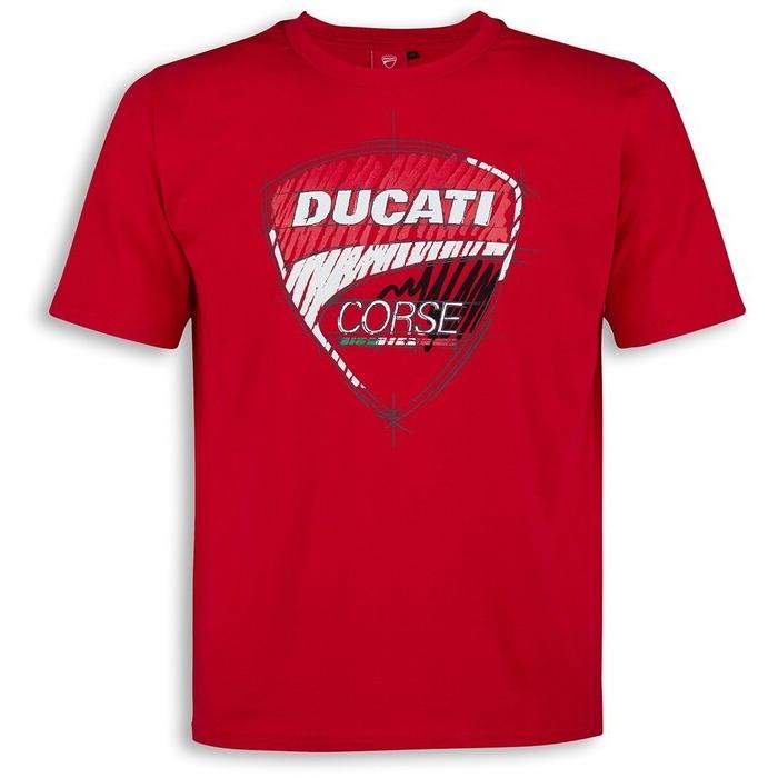 ドバイ選手権 DUCATI Performance DUCATI Performance:ドゥカティパフォーマンス スケッチ レッド Tシャツ サイズ：L