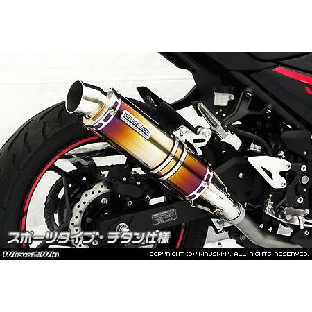 WirusWin ウイルズウィン スリップオンマフラー スポーツタイプ 仕様：チタン ニンジャ250 KAWASAKI カワサキ マフラーの画像