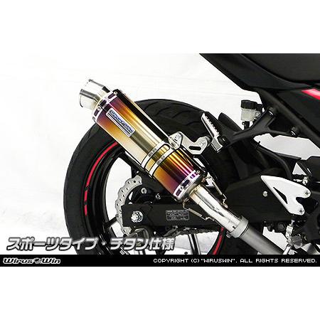 WirusWin ウイルズウィン スリップオンマフラー スポーツタイプ 仕様：チタン ニンジャ250 KAWASAKI カワサキ マフラーの画像