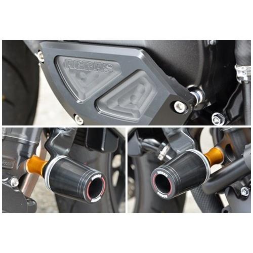 Agras - AGRAS アグラス レーシングスライダーSET ジュラコンカラー：黒いこと(ロゴタイプ無) CB1000R (2018-) HONDA ホンダ エンジンスライダー・フレームスライダー フレームスライダー-バイク-フレーム