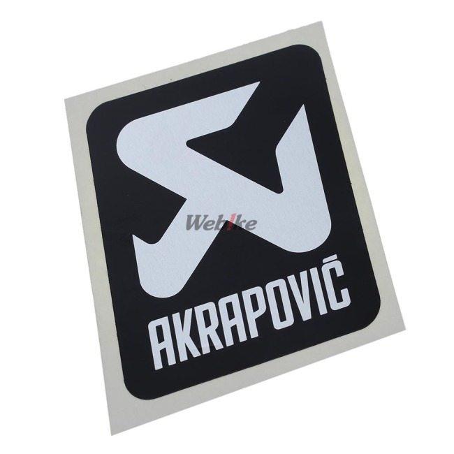 AKRAPOVIC アクラポビッチ アルミ耐熱ステッカー 縦｜webike02｜02