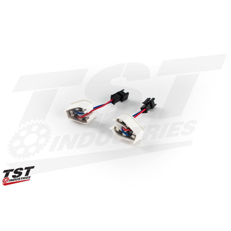 TST TST:ティーエスティー LEDフロントウインカー HALO-GTR GLOW COLOR：Warm White / LENS COLOR：Clear YZF-R3 15-18 YZF-R25 15-18