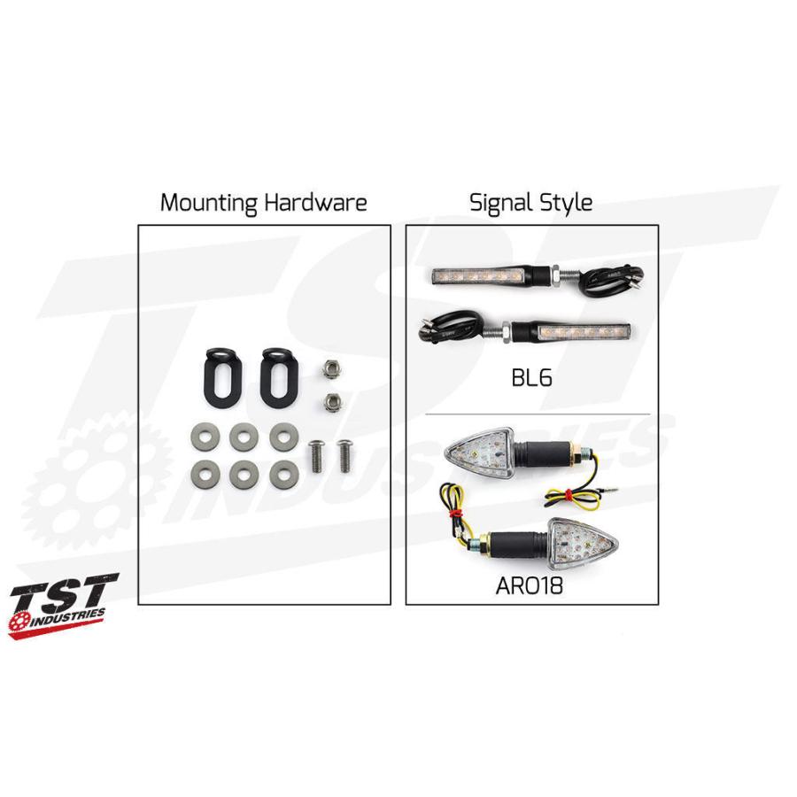 TST ティーエスティー LEDリアウインカーマウントフルセット SIGNAL STYLE：ARO18-Clear GROM [グロム] HONDA ホンダ ウインカー 灯火類 電装系