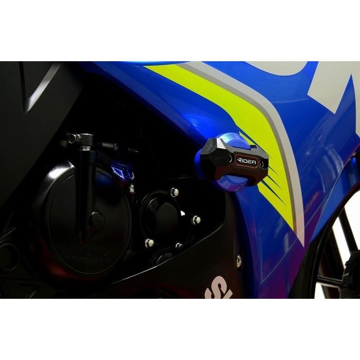 RIDEA リデア フレームスライダー メタリックタイプ カラー：チタン GSX-R125 SUZUKI スズキ エンジンスライダー・フレームスライダー フレームの画像