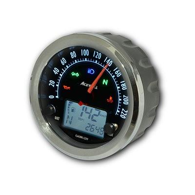 ACEWELL エースウェル 多機能デジタルメーター タイプ：260Km/hスケール / パネルカラー：ブラック 多機能タコ・スピードデジタルメーター 電装系