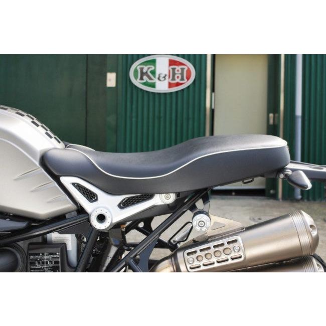 K＆H ケイアンドエイチ ダブルシートA プレーン タイプ：パイピング RnineT BMW シート シート関連 外装の画像