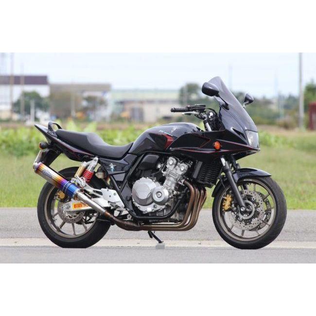 r’s gear アールズギア ソニック スリップオンマフラー サイレンサータイプ：チタンドラッグブルー CB400スーパーボルドール CB400スーパーフォア マフラー | r's gear | 01