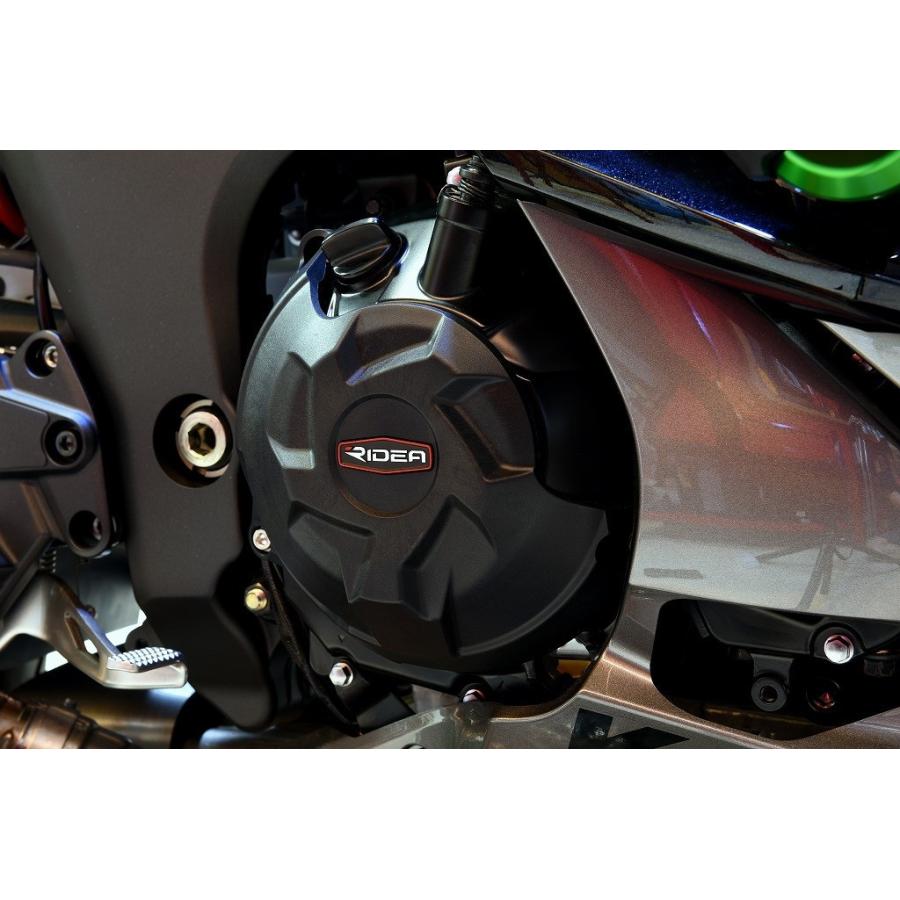 RIDEA リデア 炭素繊維強化エンジンカバー (2次カバー)セット ニンジャ 