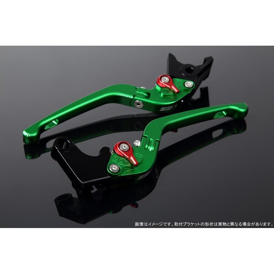 SPEEDRA スピードラ アルミビレットアジャストレバーセット 3D可倒式 アジャスターカラー：マットレッド / レバー本体カラー：マットグリーン HONDA ホンダ | SPEEDRA